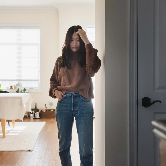 Everlane Cheeky Jean med wash - Picture 3 of 10